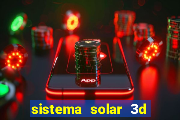 sistema solar 3d em movimento